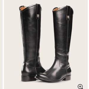 🌵FRYE Melissa Button Boot Black Leather Size 8.5